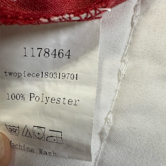 SHEIN Coquette Polka Dot front Tie Shirt Size Medium - Picture 8 of 10